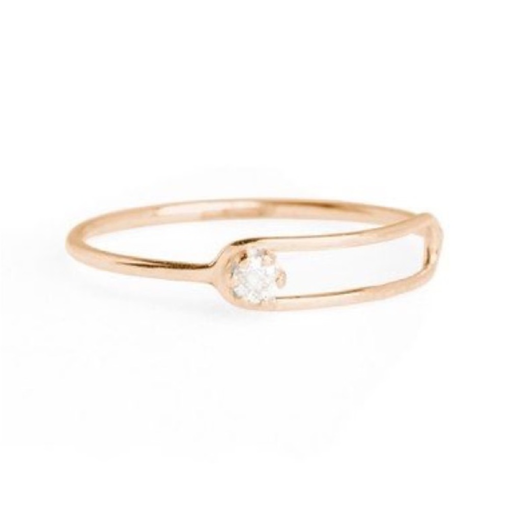 Sarah & Sebastian Nimbus Diamond 10k Delicate Ring Size 6